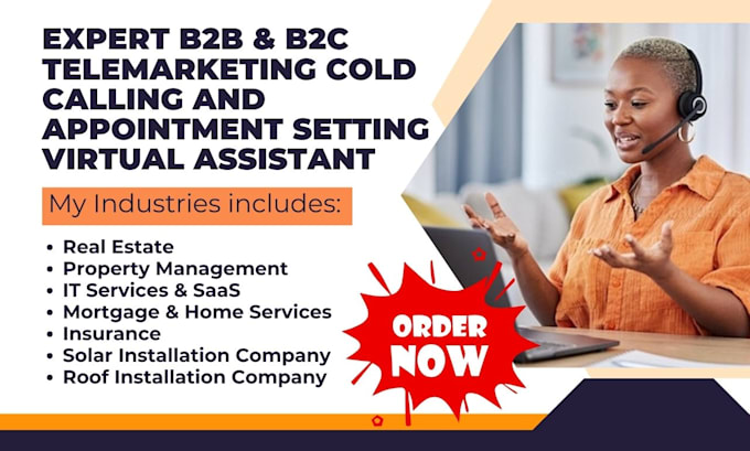 Gig Preview - Do b2b telemarketing cold calling and appointment setting virtual assistant