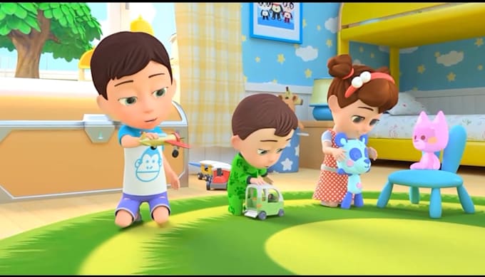 Gig Preview - 3d nursery rhymes 3d animation for kids 3d character animation 3d kids animation