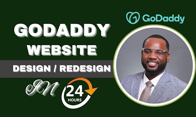 Gig Preview - Godaddy website design godaddy website redesign wordpress website on godaddy