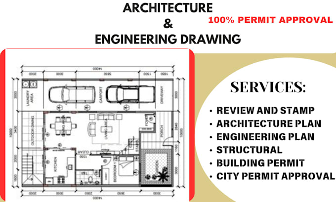 Gig Preview - Review draw stamp construction engineering architecture building for city permit