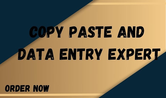 Bestseller - do data entry and copy paste work