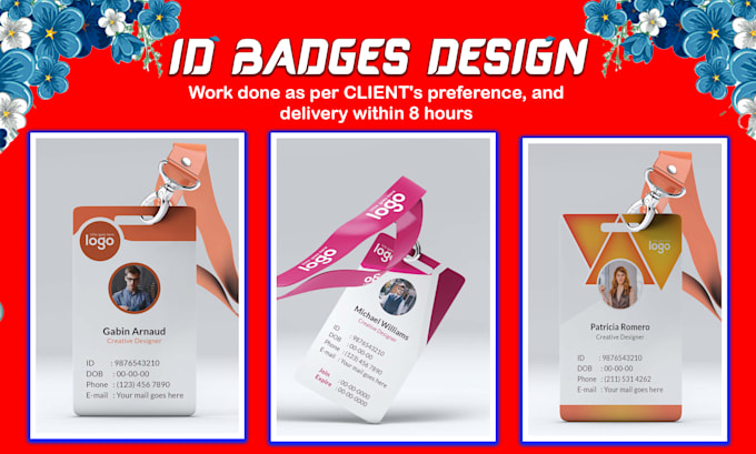 Gig Preview - Design professional id card designer, id badge