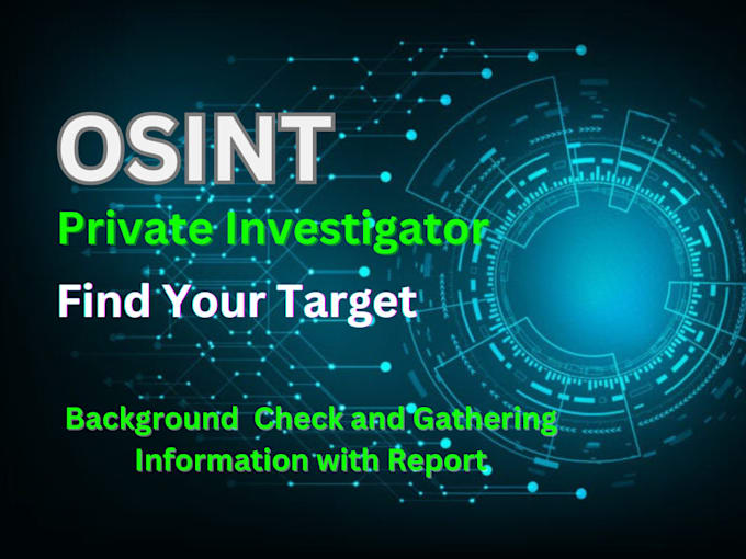 Gig Preview - Be your private investigator, osint, background check, research, find someone