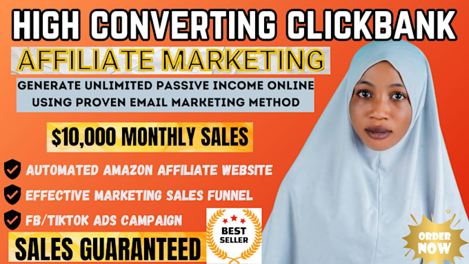 Gig Preview - Clickbank affiliate link promotion affiliate marketing clickbank link promotion