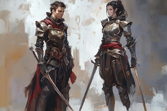 Bestseller - make a character art and dnd character, dnd party, concept art