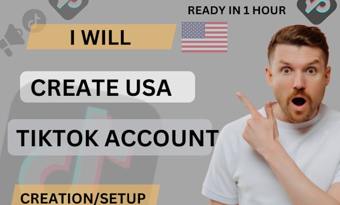 Gig Preview - Create usa tiktok usa tiktok account usa tiktok shop tik tok usa tiktok usa