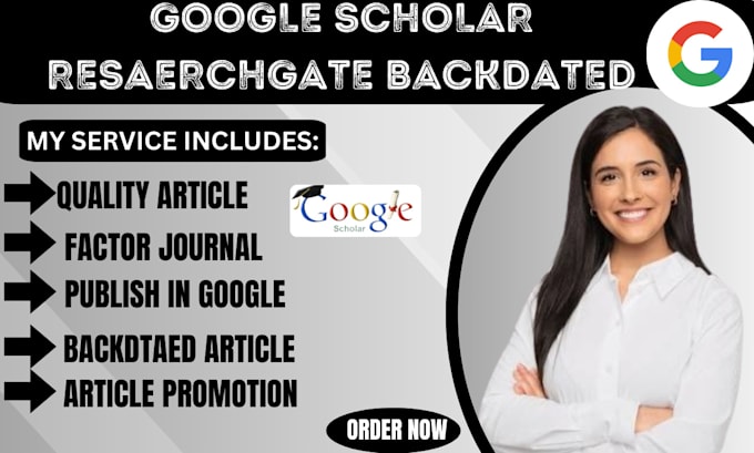 Gig Preview - Increase  google scholar, backdated citation using researchgate