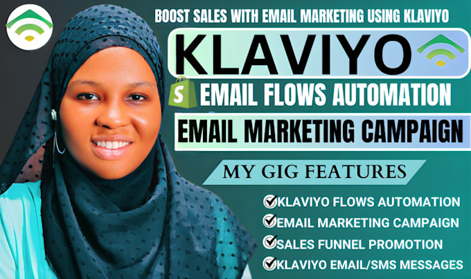 Gig Preview - Do klaviyo flows email campaign, boost shopify sales funnel promotion ads, seo