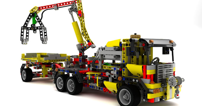 Gig Preview - Mold 3d lego truck in bricklink,apc miniature truck,afol sport car,lego interior