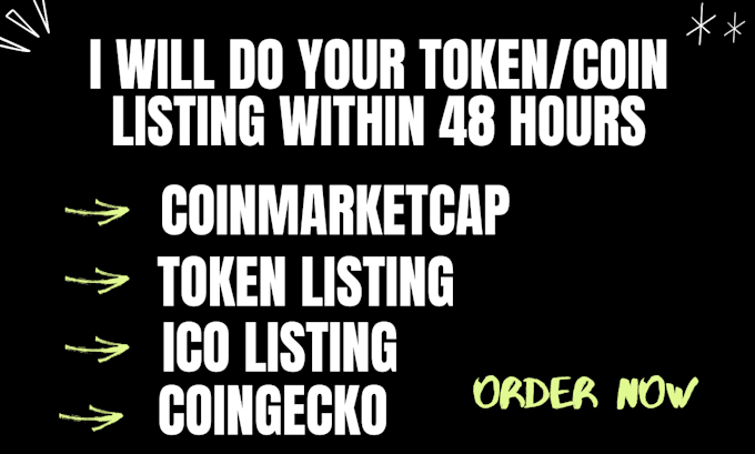 Gig Preview - Do token listing coin listing ico listing lbank on coinmarketcap or coingecko