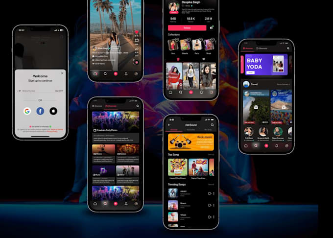 Gig Preview - Tiktok clone app, tiktok app, social media app, short video app for android, ios