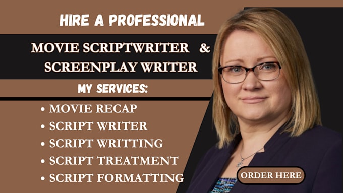 Gig Preview - Write movie script, movie script writing, movie scriptwriter, screenplay writer