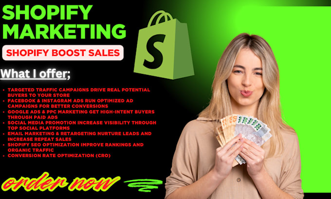 Gig Preview - Promote shopify dropshipping website boost shopify sales