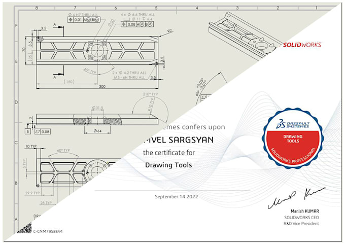 Gig Preview - Create mechanical engineering drawing for one part