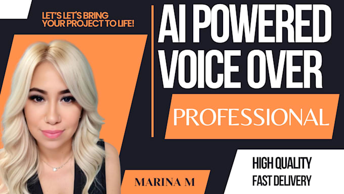 Gig Preview - Transform your project with ai voice over fast delivery