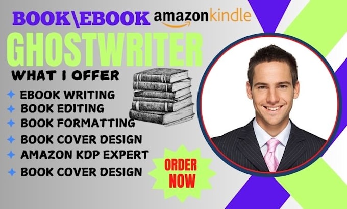 Gig Preview - Be ebook ghostwriter, amazon kindle, ebook writer, ebook writing, ghostwriting