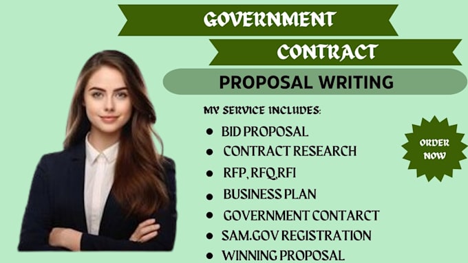 Gig Preview - Write bid proposal, rfp, winning government contract, rfq , respond to rfp