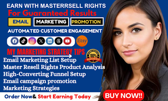 Gig Preview - Setup affiliate marketing on master resell right and email marketing