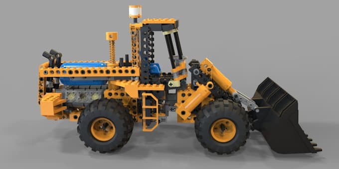 Gig Preview - Model 3d lego tractor, aircraft lego, moc design,roblox game car,3d brick model