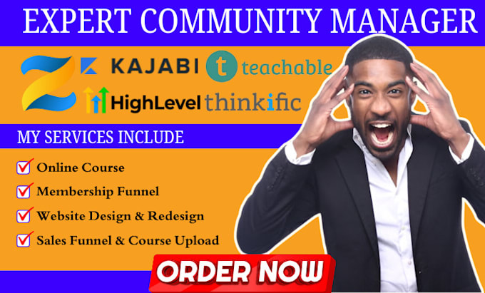 Gig Preview - Setup your new zenler kajabi or thinkific go high level website or sales funnel