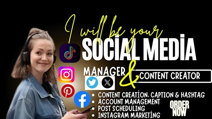 Gig Preview - Be your social media manager, content creator and instagram manager