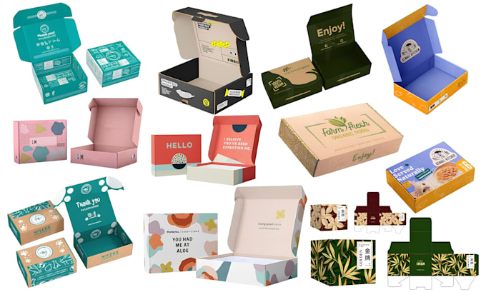 Gig Preview - Create unique amazon packaging and box design, mailer box, and subscription box