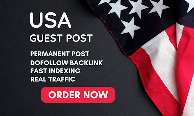 Gig Preview - Build USA dofollow backlinks through guest post