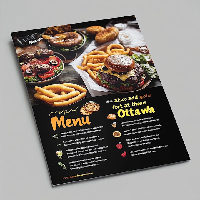 Gig Preview - Do restaurant or food menu design