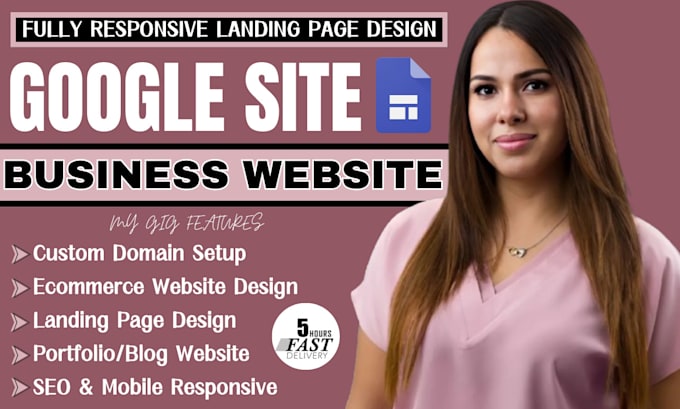 Gig Preview - Create, redesign, clone google site website, landing page, website design in 5hr