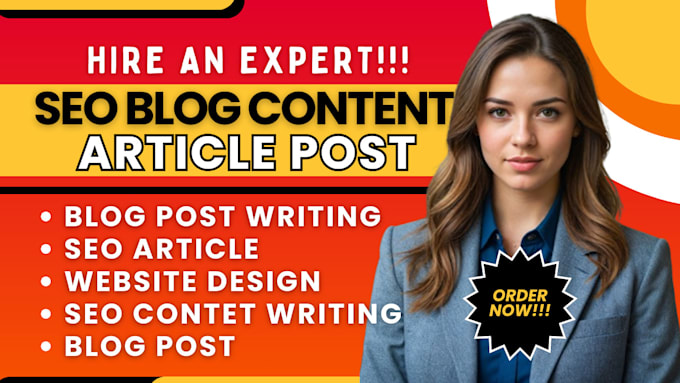 Gig Preview - Do captivating SEO blog post writing creative writing article writing