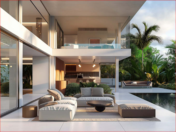 Gig Preview - Remodel 3d exterior, front elevation, endscape ,modern luxury villa,8k rendering