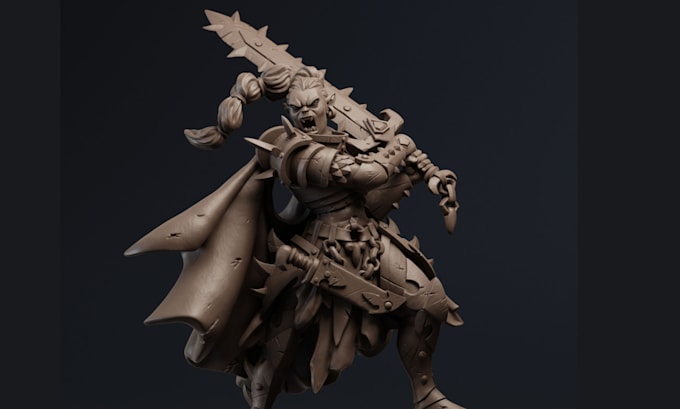 Gig Preview - Sculpt 3d miniature model, warhammer 40k figurine for 3d printing zbrush blender