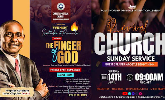 Gig Preview - Create an outstanding church flyer, event flyer or poster, and postcard