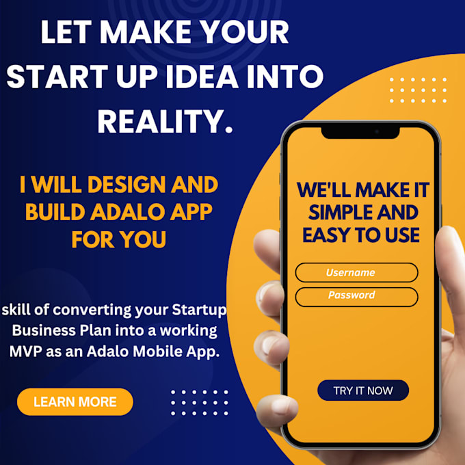 Gig Preview - Develop an adalo app for your startup business