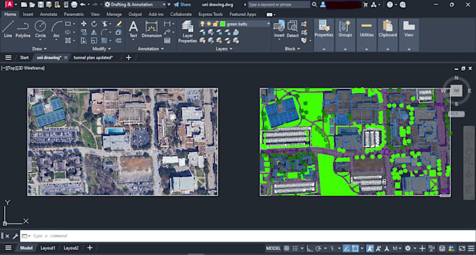 Gig Preview - Draw 2d render urban plans from google earth and convert into autocad plans