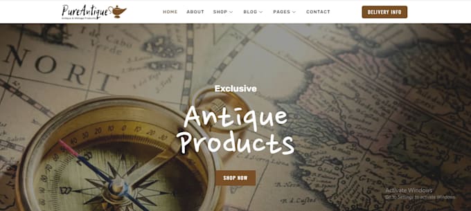 Gig Preview - Build antique ecommerce website antiques furniture home decor shopify store