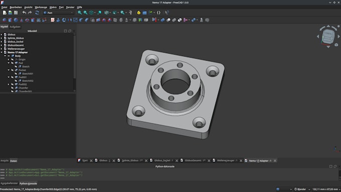 Bestseller - do parametric cad modeling in freecad