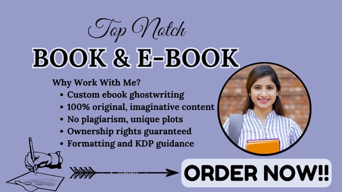 Gig Preview - Be your ebook writer, ebook ghostwriter, fiction and nonfiction ghostwriter