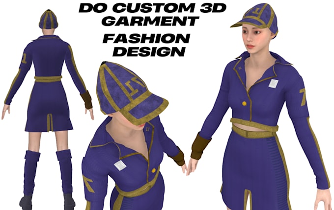 Gig Preview - Do custom 3d clothing 3d garment fashion marvelous designer for clothing brand