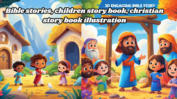 Gig Preview - Write bible stories, children story book, christian story book illustration