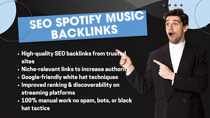 Gig Preview - Do seo backlinks for spotify playlist, podcast, apple, soundcloud, amazon music