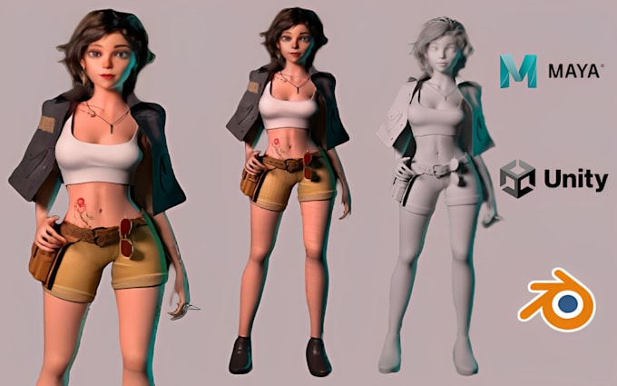 Bestseller - do 3d cartoon character 3d animation blender 3d model maya cgi 3d game design