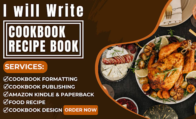 Gig Preview - Cookbook or recipe writing cookbook design format cookbook canva recipe design