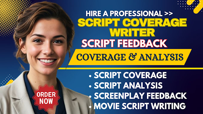 Gig Preview - Provide movie script coverage script feedback, analysis for your film screenplay