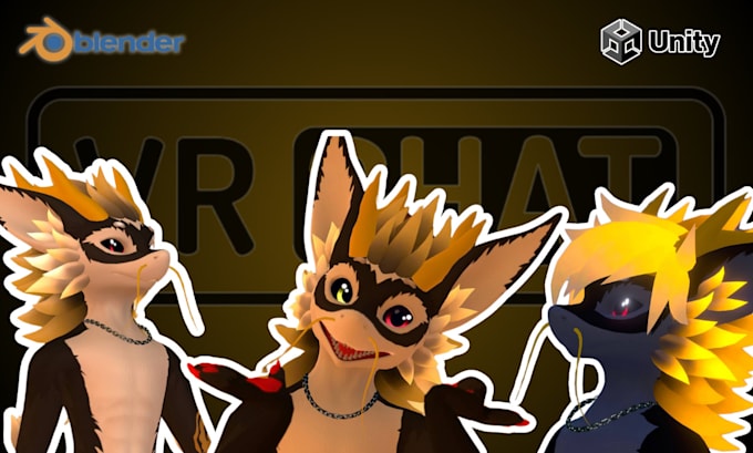 Gig Preview - Model and rig 3d avatar for vrchat and resonite, furry avatar, vr character