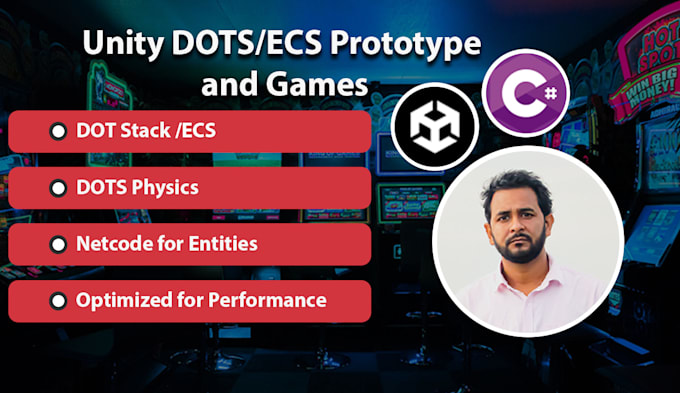 Gig Preview - Develop game for PC and console with unity dots ecs