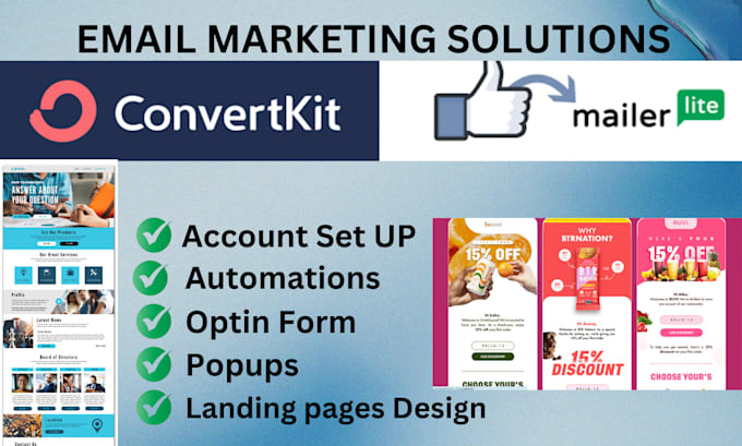 Gig Preview - Create professional mailerlite email automation, convertkit email marketing