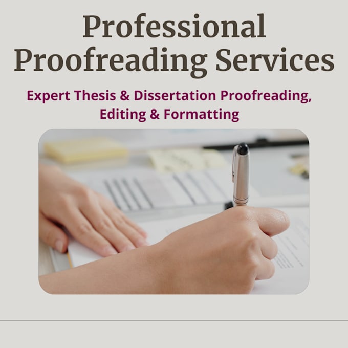 Gig Preview - Proofread, edit and format your masters or phd thesis and dissertations