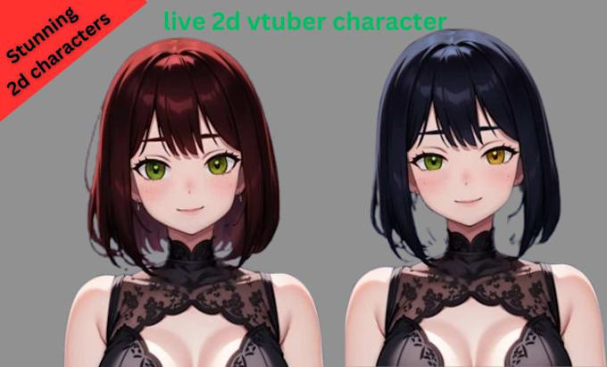 Bestseller - design 2d model for live 2d, vtuber character, avatar, nfsw, 2d animation, anime