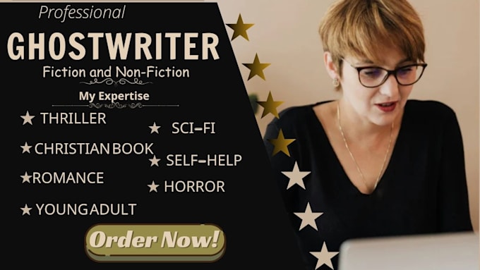 Gig Preview - Be your fiction ebook ghostwriter, romance ebook ghostwriter, self help